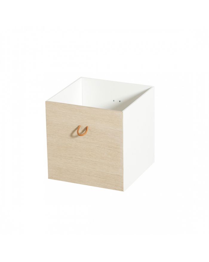 Boîtes de rangement Wood 2 pcs., blanc/chêne – Oliver Furniture FR